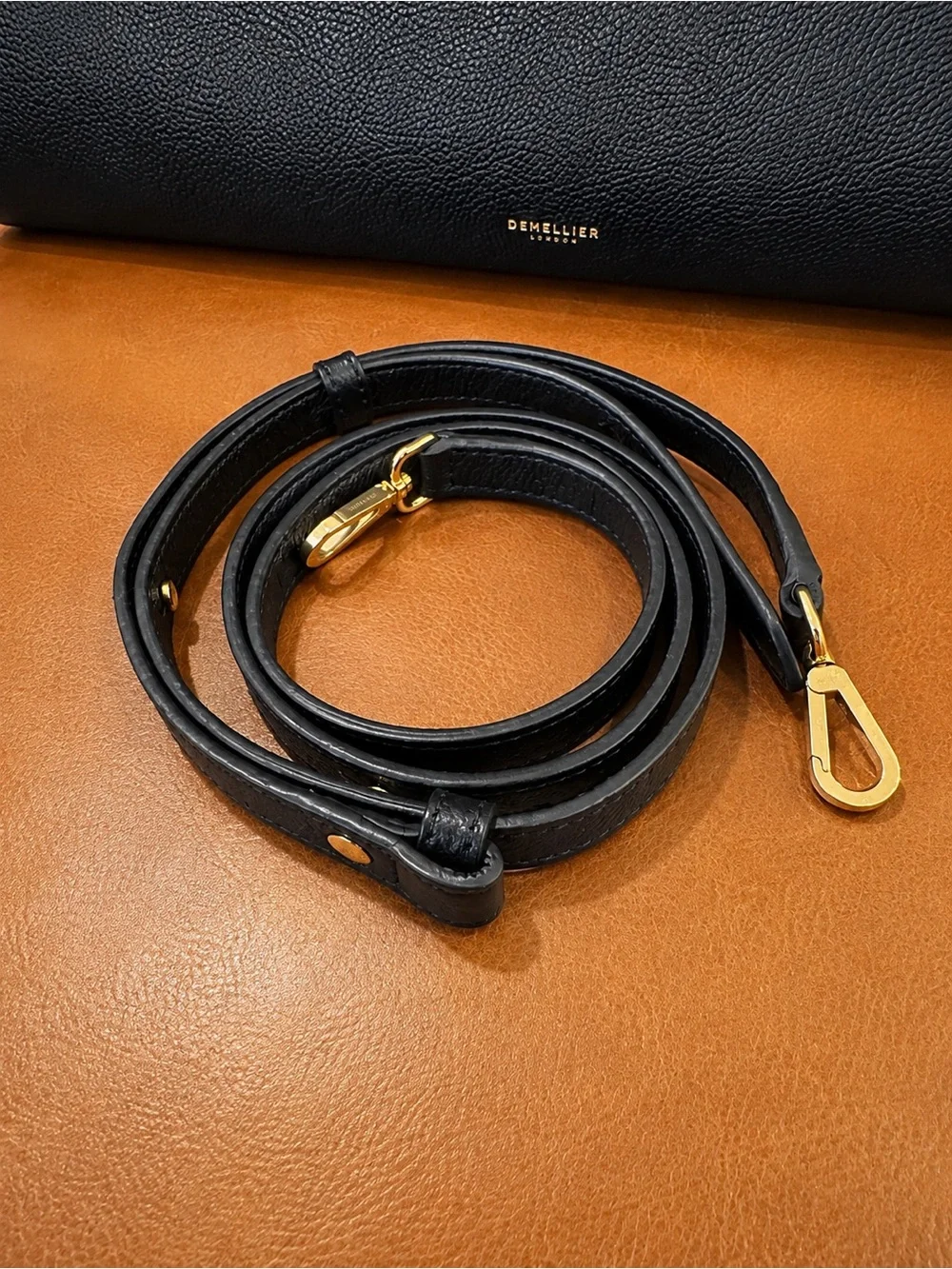 NWT DeMellier The Hudson Leather Tote Black